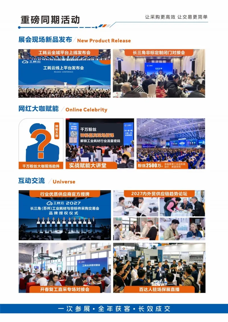 长三角制造业采购展|2027苏州工业耗材与非标件供需交易博览会