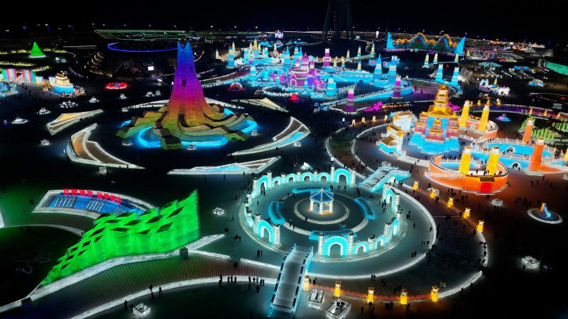 互动投影光影乐园建设方案点亮哈尔滨冰雪魅力