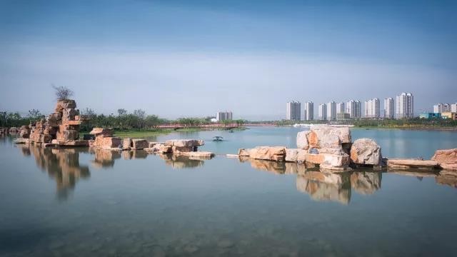 东方园林承建韩城南湖公园，把一潭死水变活